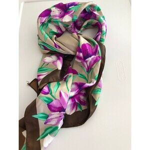 Fashion square satin/polyester scarf